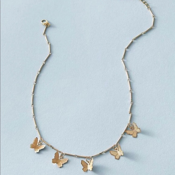 3/$30 Gold Butterfly Choker - Picture 3 of 4